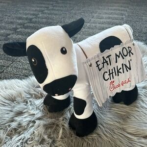 Chick Fil A Cow‎ Eat Mor Chikin More Chicken Large Plush Stuffed Animal 14" RARE
